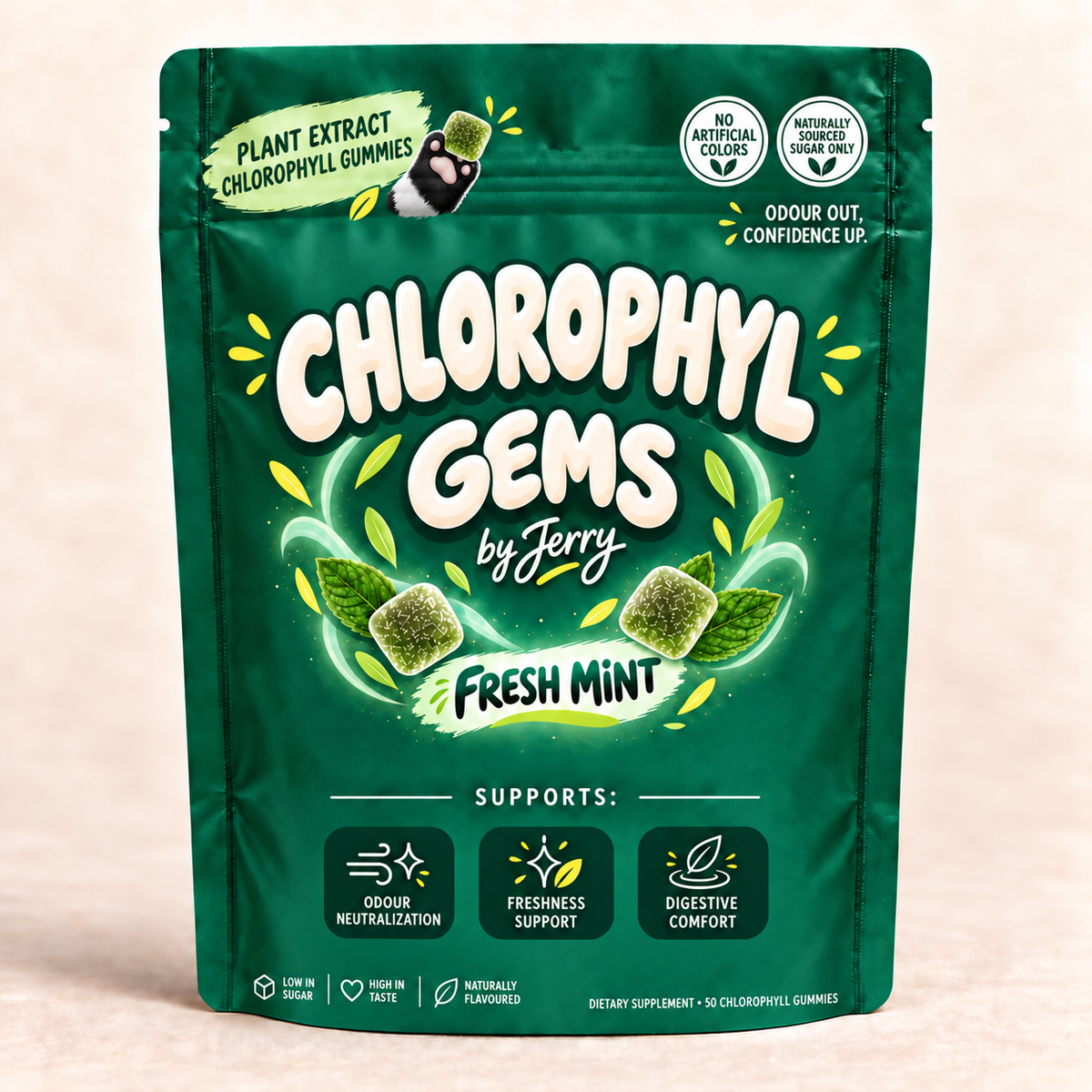 Nature’s Way Chlorofresh Chlorophyll Gummies Supports Healthy Skin and Body Detox* Internal Deodorant* Orchard Fruit Flavored 60 Gummies (Packaging May Vary)